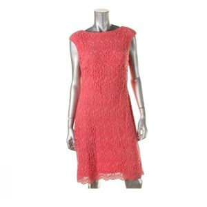 Coral Midi Lace Sleeveless Pull On Sleeveless Dress NWT Size 10